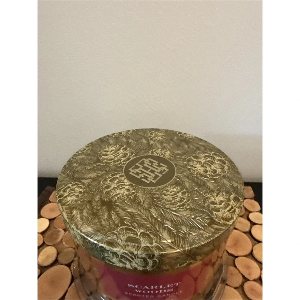 Scarlet‎ Woods HomeWorx Harry Slatkin Scented Candle 14oz 3-Wick 20-40 Hours